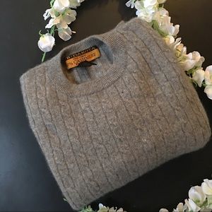 Cable knit cashmere sweater